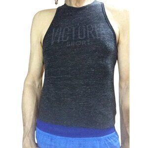Victoria Sport Gray Racerback Tank Top*Cutout Back & Tie Knot Detail*Sissy*Med